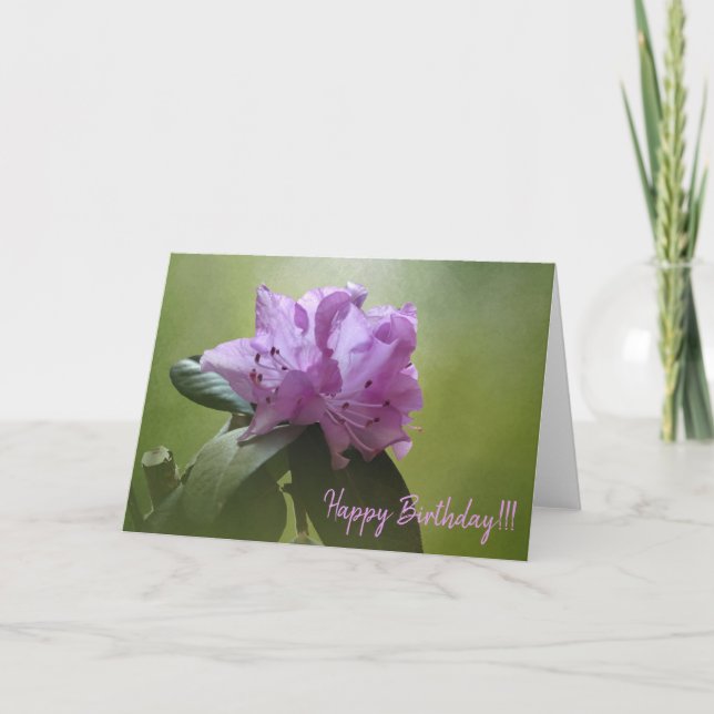 carte de voeux rhodedendron 1-18 (Devant)