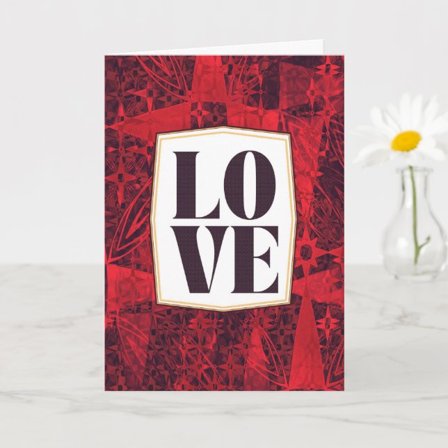 Carte de vœux romantique au chocolat rouge audacie (Petite plante)