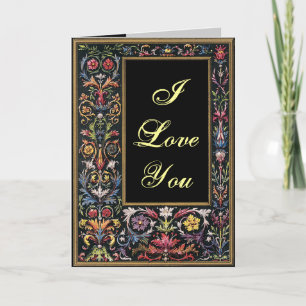 Carte de voeux romantique gothique illuminée