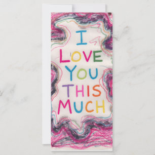 Carte de vœux romantique Je t'aime autant
