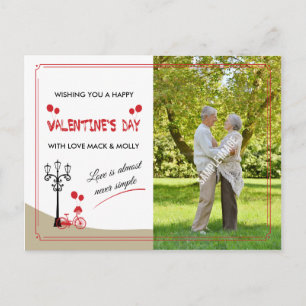 Carte de voeux romantique Valentines jour
