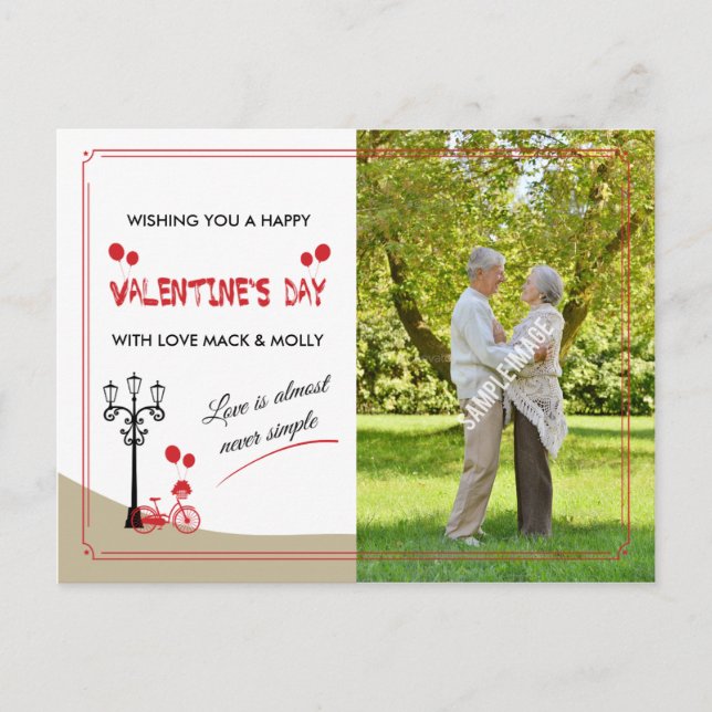 Carte de voeux romantique Valentines jour (Devant)
