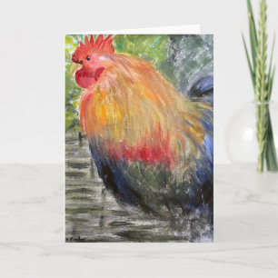 Carte de voeux - Rooster/Picken Art