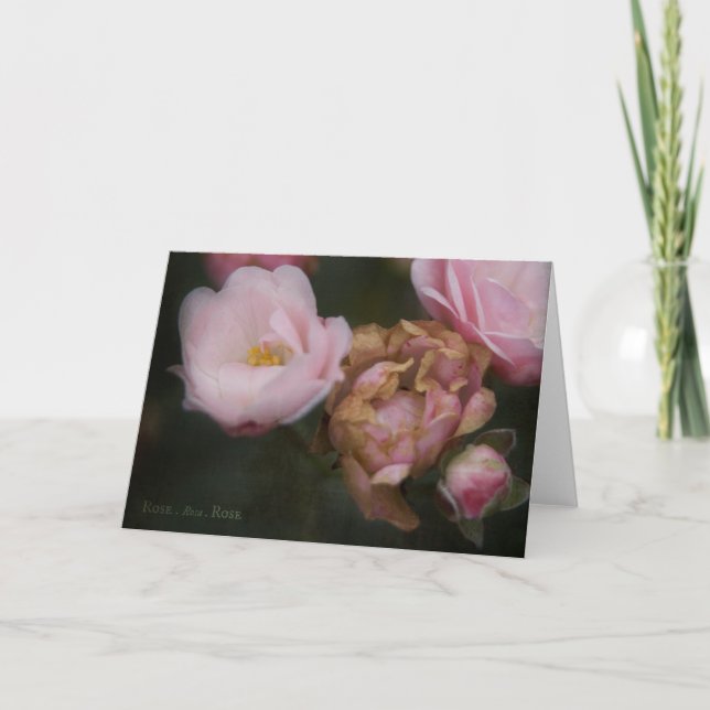 Carte de voeux rose (Devant)