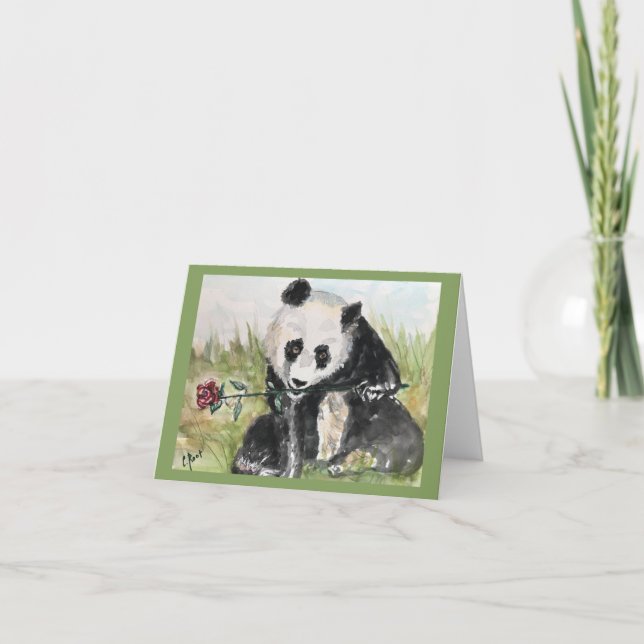 Carte de voeux Rose (Devant)