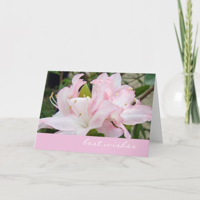Carte de voeux Rose Azaleas (Devant)