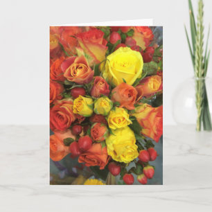 Carte de voeux rose d'automne