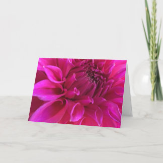 Carte de voeux rose de dahlia