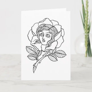 Carte de voeux rose de fille
