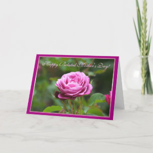 Carte de voeux rose de la Fête des Mères joyeuse