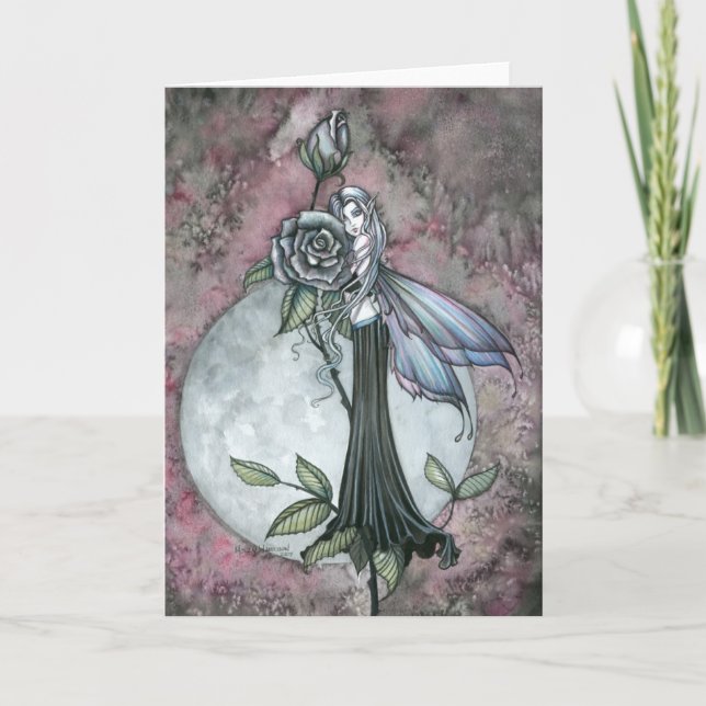 Carte de voeux rose de minuit par l'aquarium (Devant)