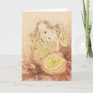 Carte de voeux Rose d'octobre