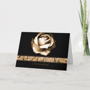 Carte de voeux Rose d'or