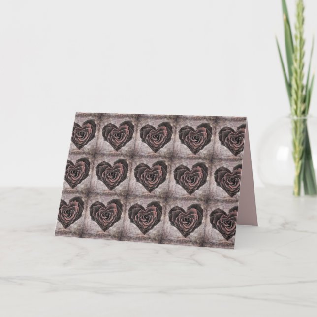 carte de voeux rose goth heart (Devant)