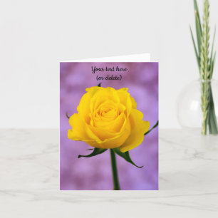Carte de vœux rose jaune unique