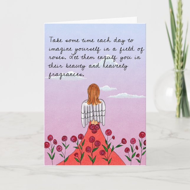 Carte de voeux Rose paradisiaque (Devant)