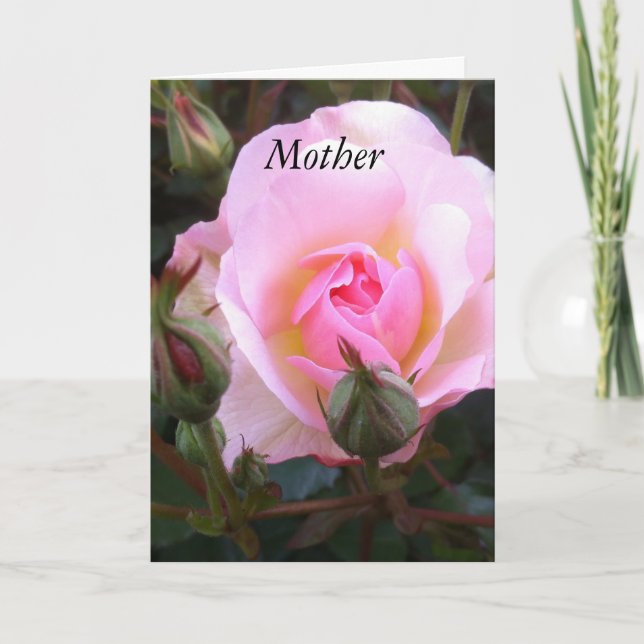 Carte de voeux Rose parfait (Devant)
