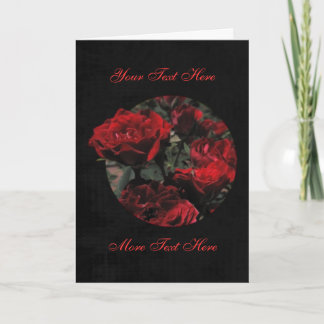 Carte de voeux Rose personnalisable