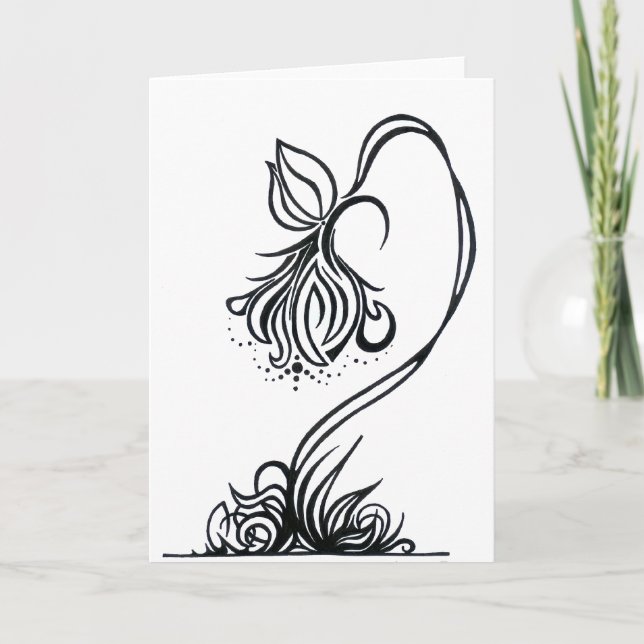Carte de voeux Rose Petalled (Devant)