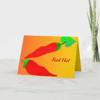 Carte de voeux rouge à chaud