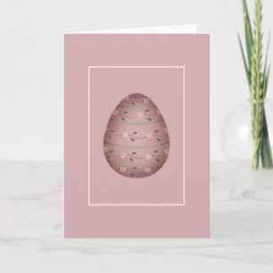 Carte de voeux rouge clair Oeuf de Pâques d2 décor