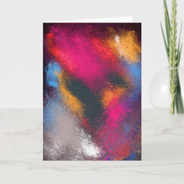 Carte de voeux rouge Clusters (Devant)