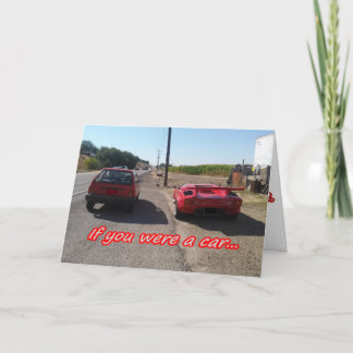 Carte de voeux rouge Lamborghini - encouragement