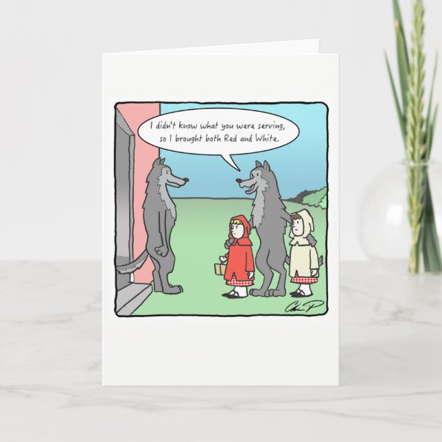 Carte de voeux : Rouge ou blanc (Devant)