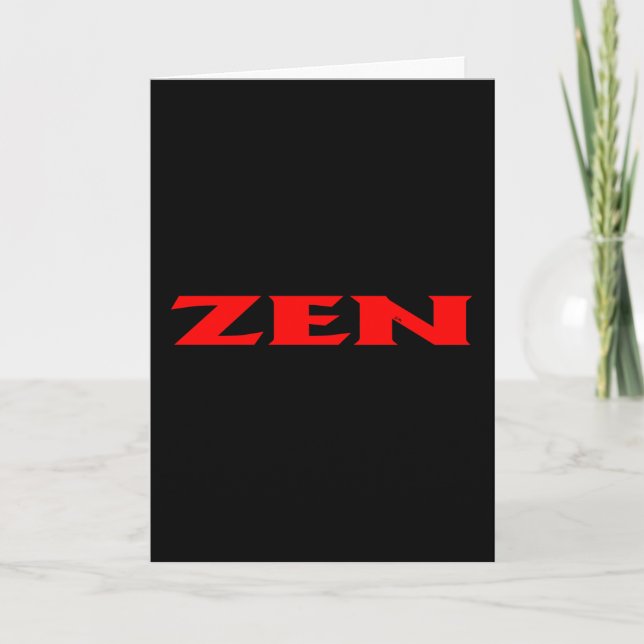 Carte de voeux rouge zen (Devant)