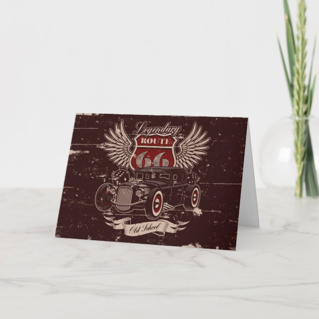 Carte de voeux Route 66 (Devant)