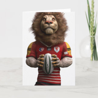Carte de voeux Rugby Lion