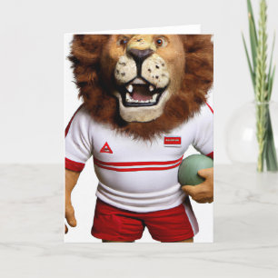 Carte de voeux Rugby Lion