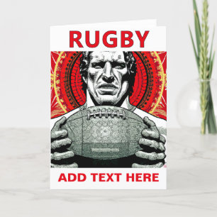 Carte de voeux Rugby personnalisée