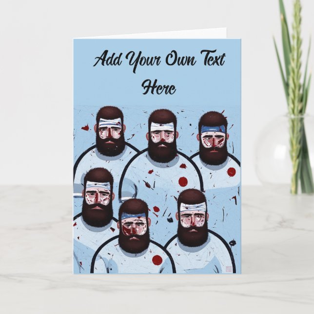 Carte de voeux Rugby personnalisée (Devant)