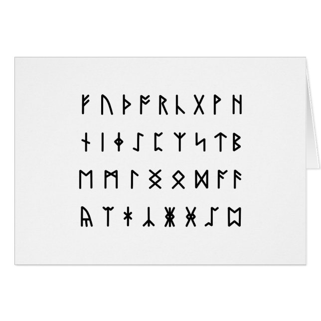 Carte de voeux Runic Alphabet [Futhorc] (Devant horizontal)