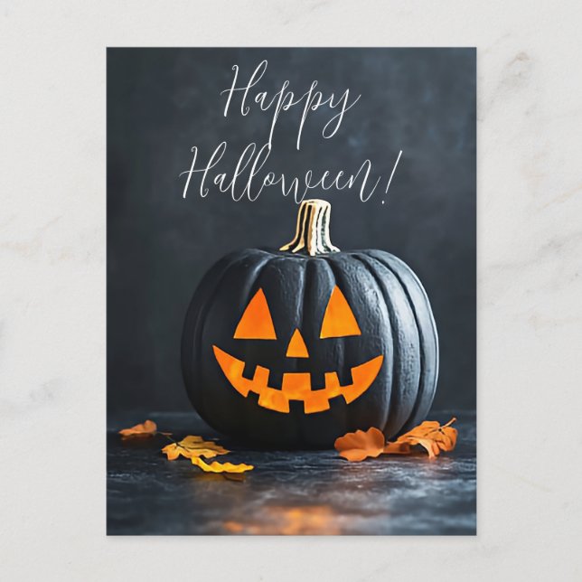 Carte de voeux Russe Citrouille Halloween (Devant)