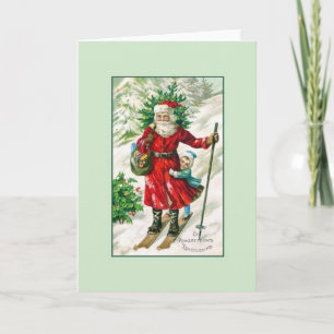 Carte de voeux russe vintage de Noël