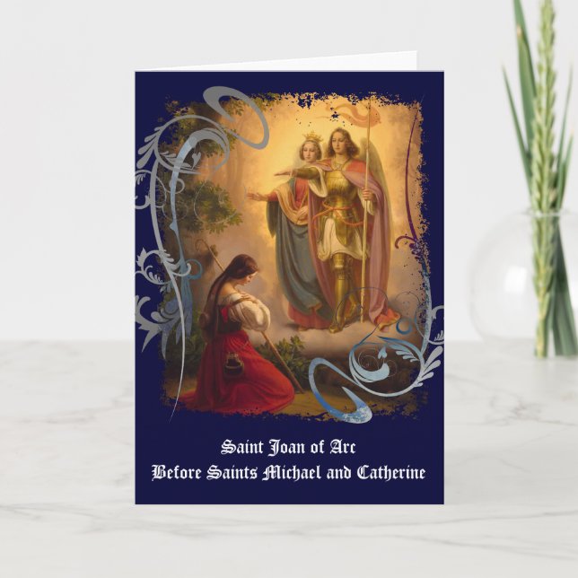 Carte de voeux Saint-Jeanne d'Arc (vide) (Devant)