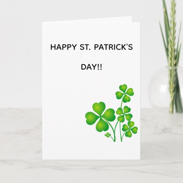 Carte de vœux Saint-Patrick (Devant)