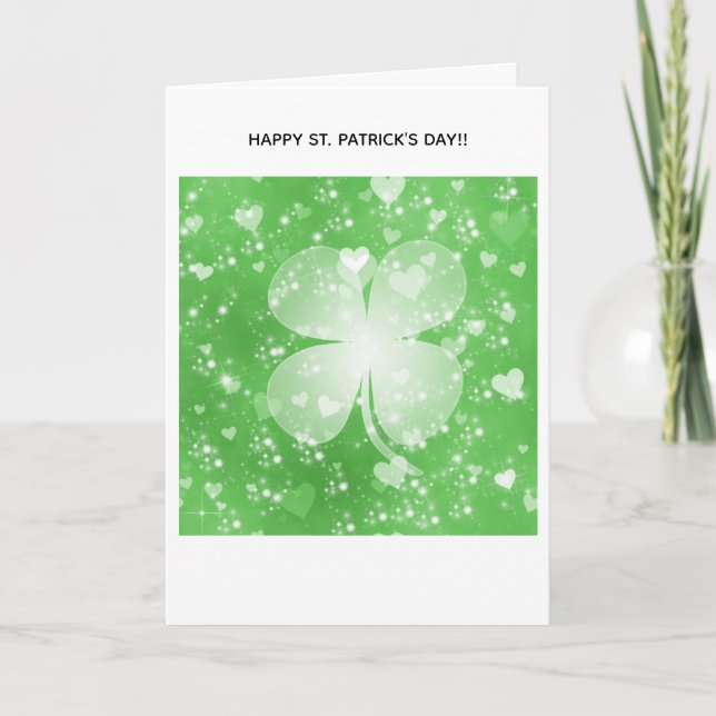 Carte de vœux Saint-Patrick (Devant)