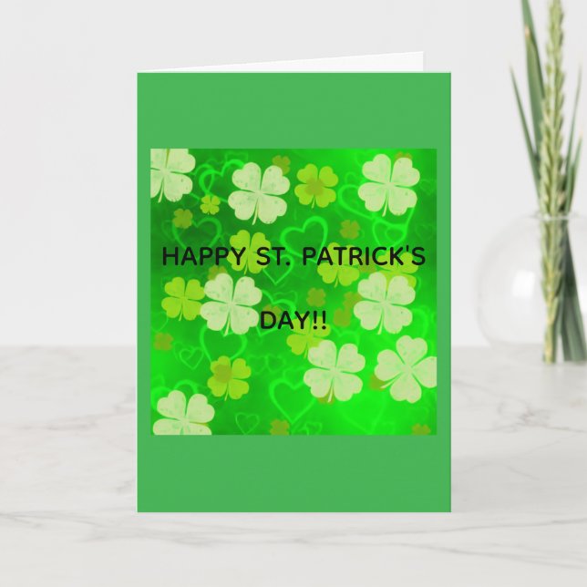Carte de vœux Saint-Patrick (Devant)