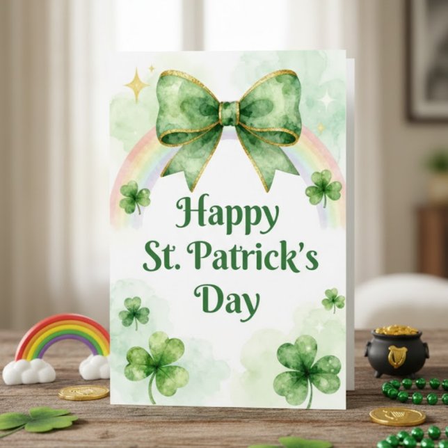 Carte de vœux Saint-Patrick Joyeuse Fête Irlandais (Créateur téléchargé)