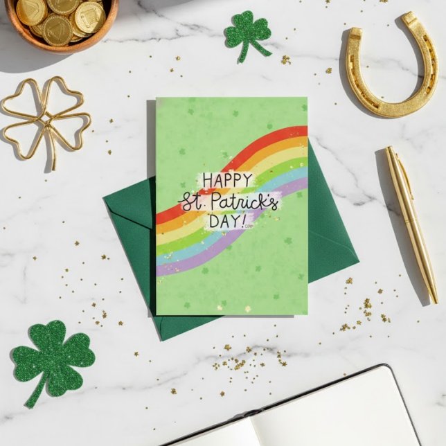 Carte de vœux Saint-Patrick Joyeuse Fête Irlandais (Créateur téléchargé)