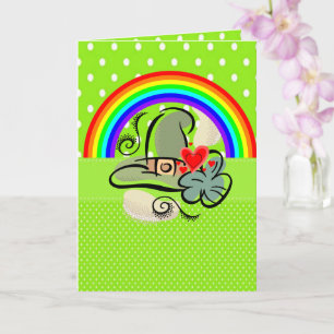 Carte de voeux Saint Patrick's Day Rainbow