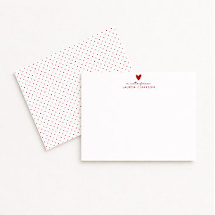 Carte de vœux Saint-Valentin cœur rouge