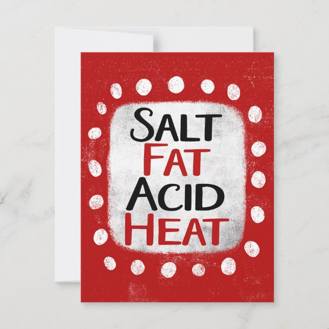 Carte de voeux Salt Fat Acid Heure (Devant)