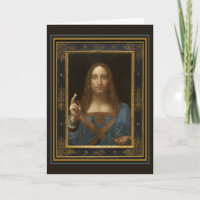 Carte de vœux Salvator Mundi de Léonard de Vinci