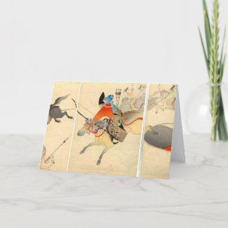 Carte de voeux samouraï de chasse d'Archer