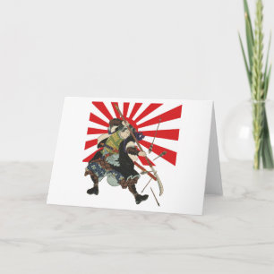 Carte de voeux samouraï de drapeau