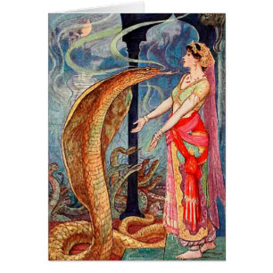 Carte de voeux sans bordure Queen of Snakes